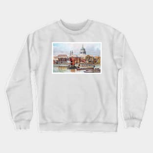 St. Paul's Cathedral from the River Thames Crewneck Sweatshirt